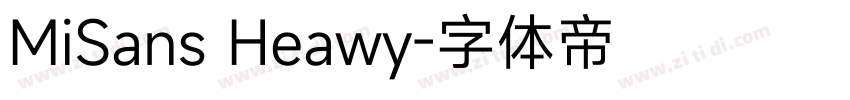 MiSans Heawy字体转换
